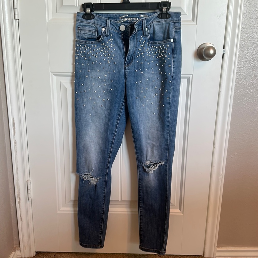 Seven7 Pear Embellished Jeans